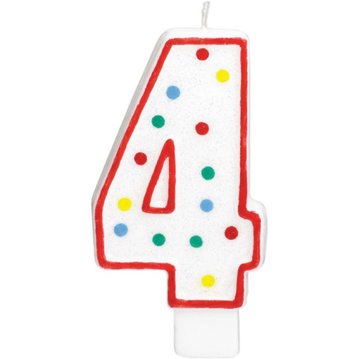 Picture of CANDLE NUMBER GIANT 4 - 13.3CM